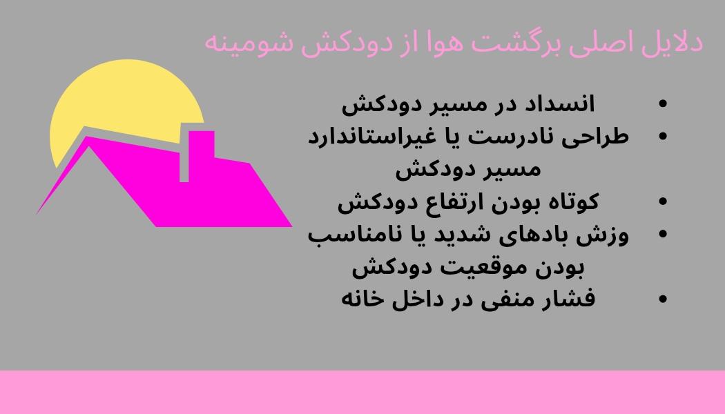 دلیل برگشت هوا از دودکش شومینه