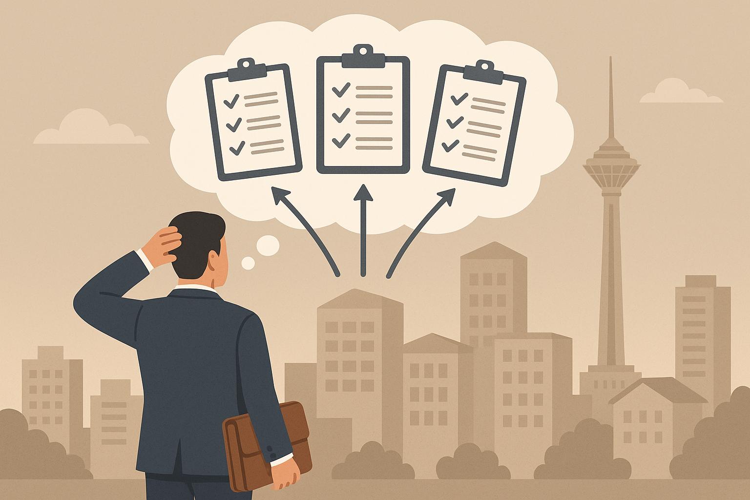 A person looking at a list of tasksAI-generated content may be incorrect.