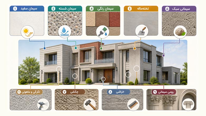 انواع نمای سیمانی ساختمان مسکونی کداماند؟