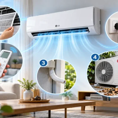 5 راهکار خانگی برای تعمیر کولر گازی ال جی
