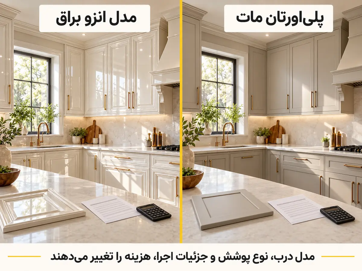 قیمت کابینت پلیاورتان یا انزو: دو مسیر، دو ساختار هزینه