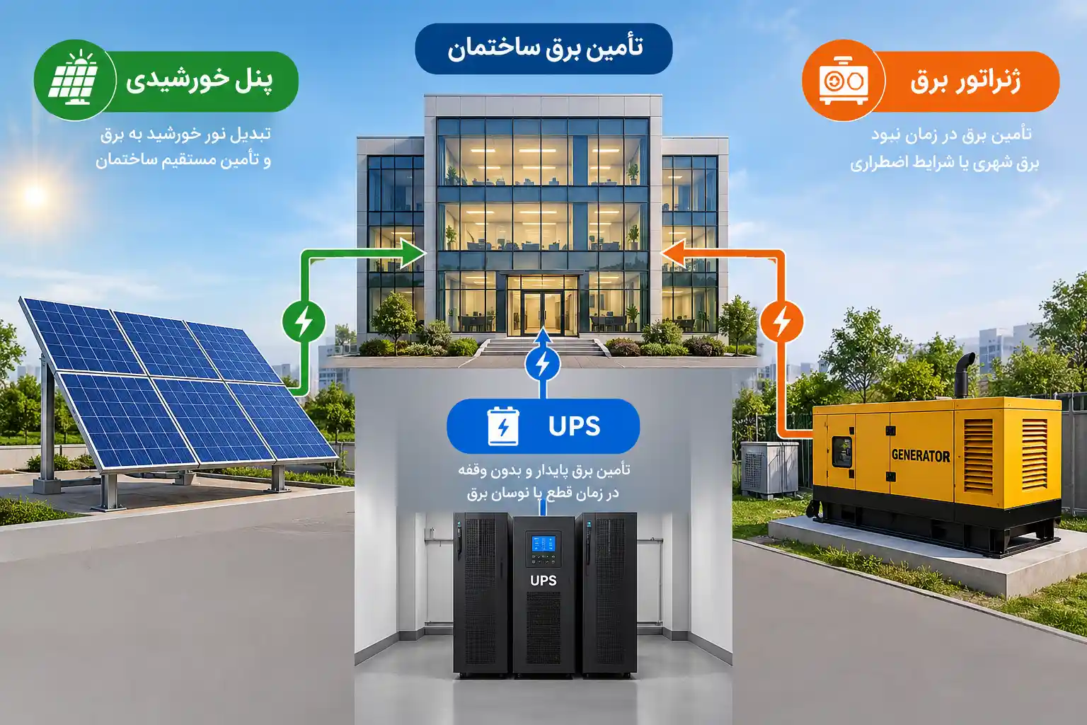 برای ساختمان ژنراتور لازم است یا UPS ؟