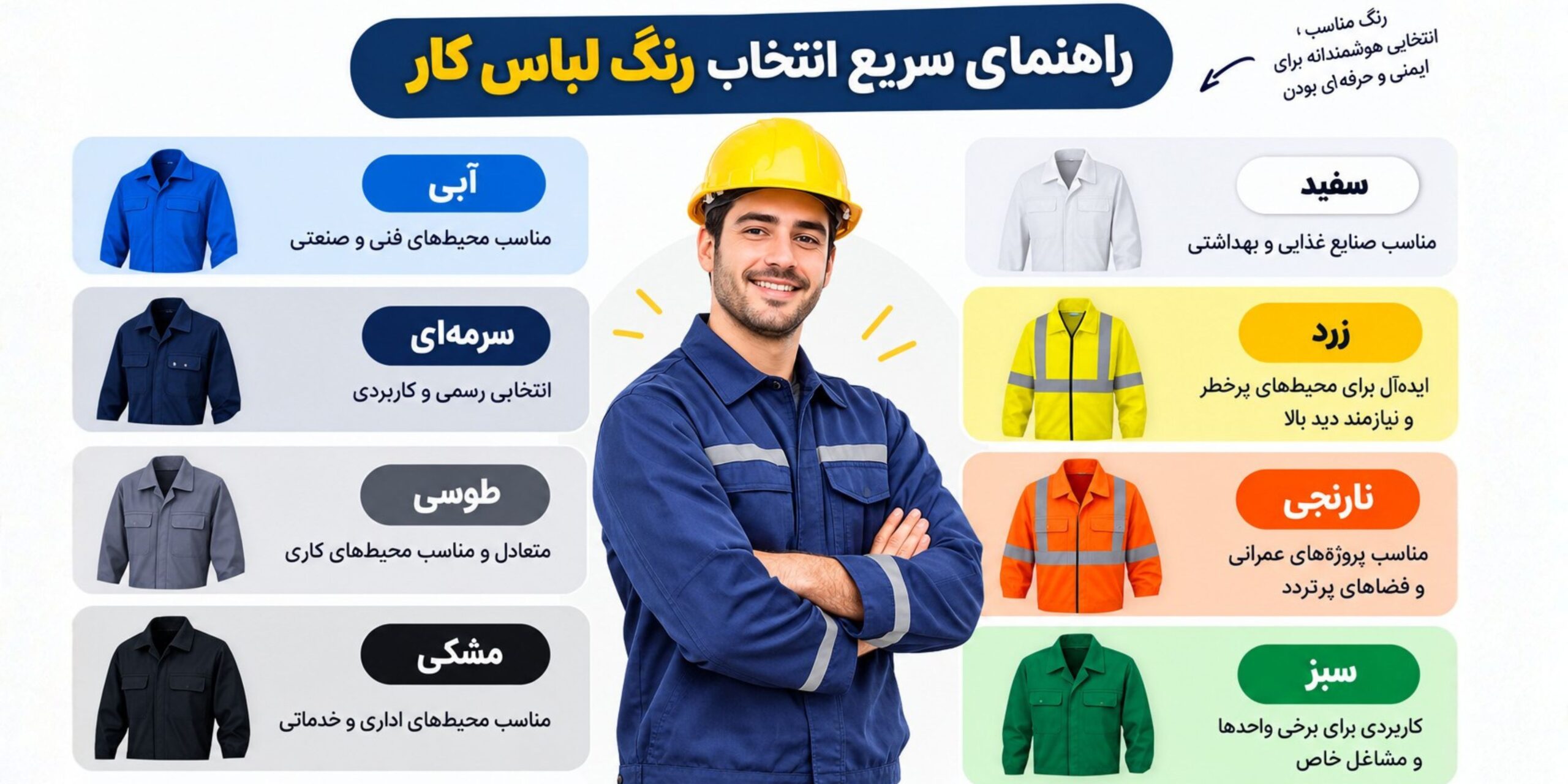 بهترین رنگ لباس کار